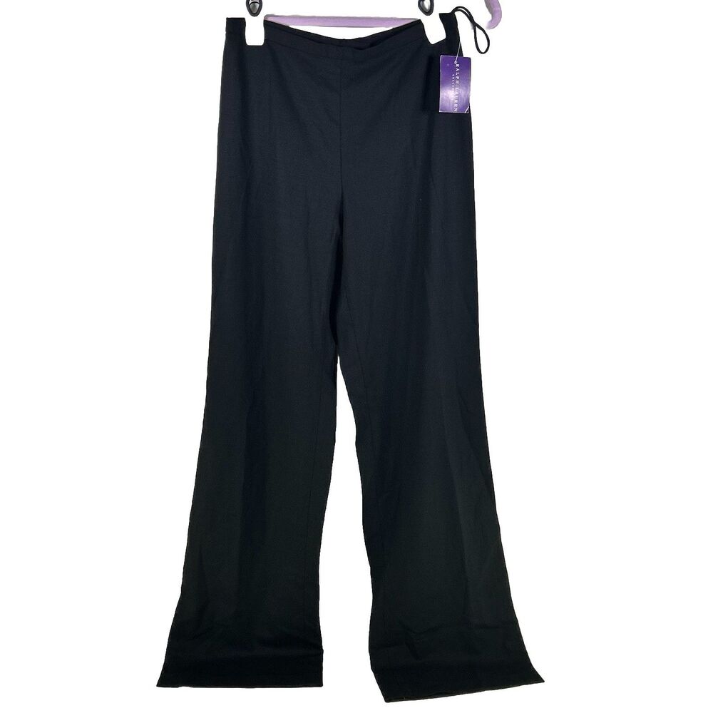 Ralph Lauren Purple Label Women Wool Black High Waist Pants Made USA Size 2 NWT